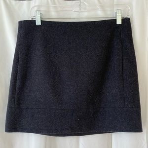 J. Crew charcoal grey wool mini skirt